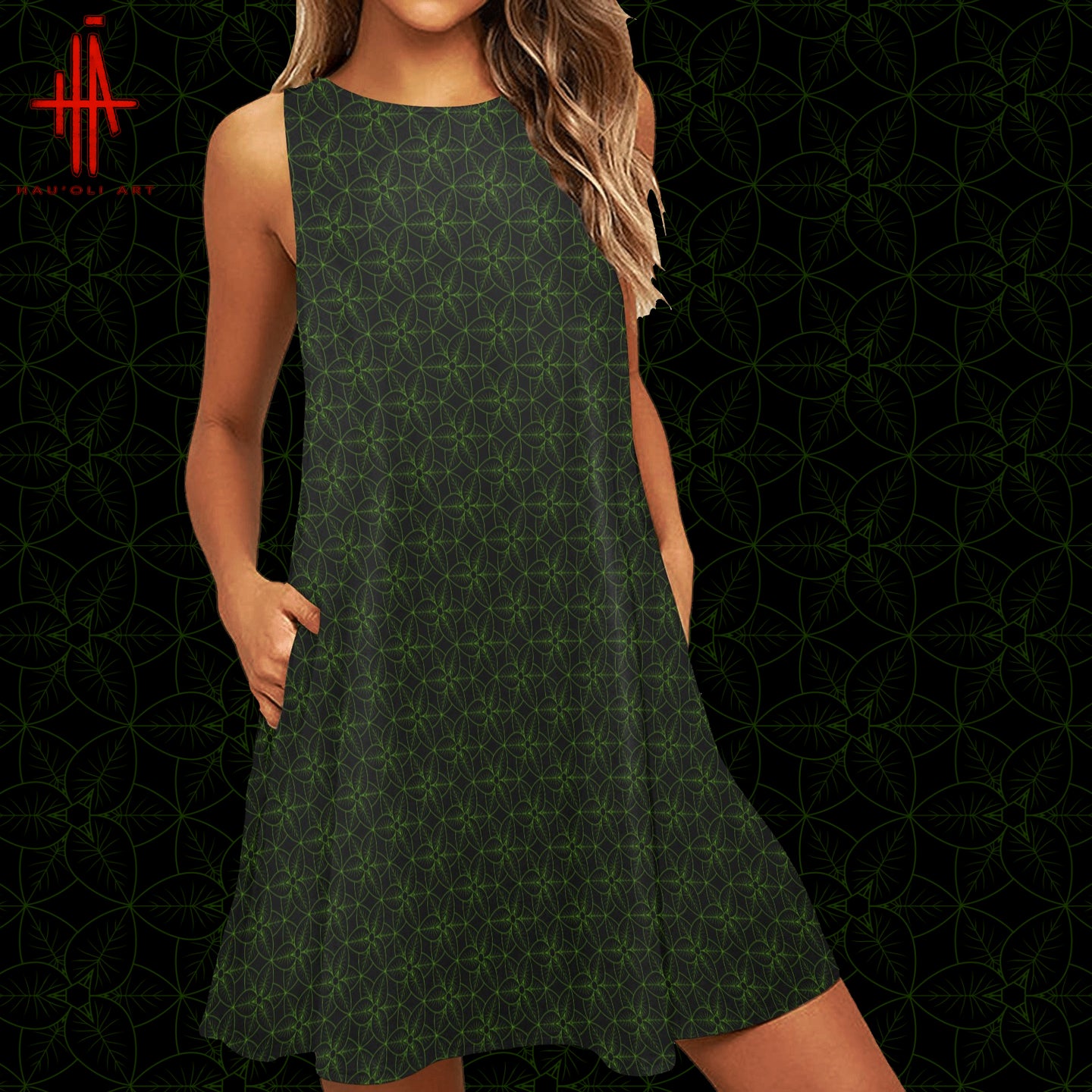 Kalo Asanoha Sleeveless Dress